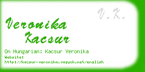 veronika kacsur business card